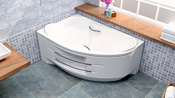 BellSan Акриловая ванна Индиго 168x110 R с гидромассажем с ручками – фотография-3